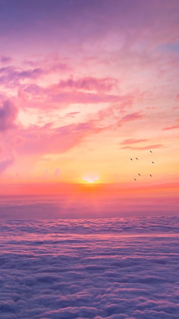 Sunrise over the mountains - Wallpapers for Nokia, Samsung in 360x640 resolution