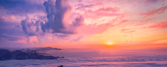 Nature wallpapers: sunrise, mountains, clouds, morning