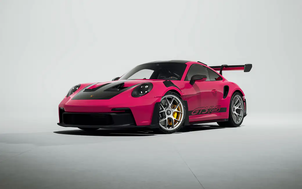 Розовый Porsche 911 GT3 RS — обои на рабочий стол и телефон