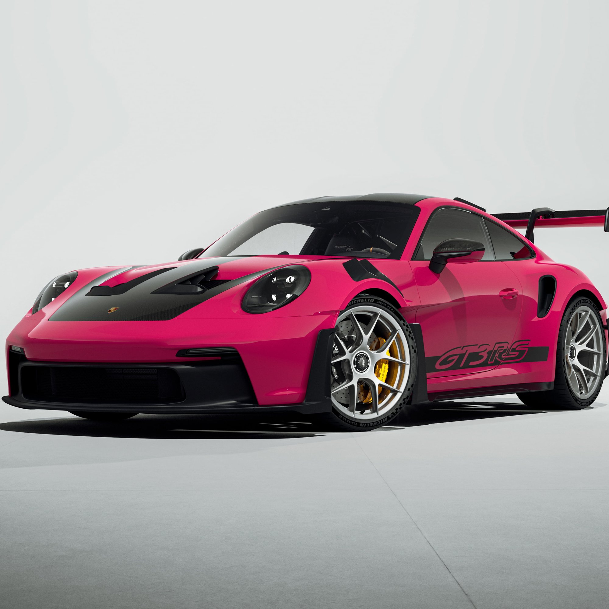 Pink Porsche 911 GT3 RS - Wallpapers for Samsung/Xiaomi in 2000x2000 resolution