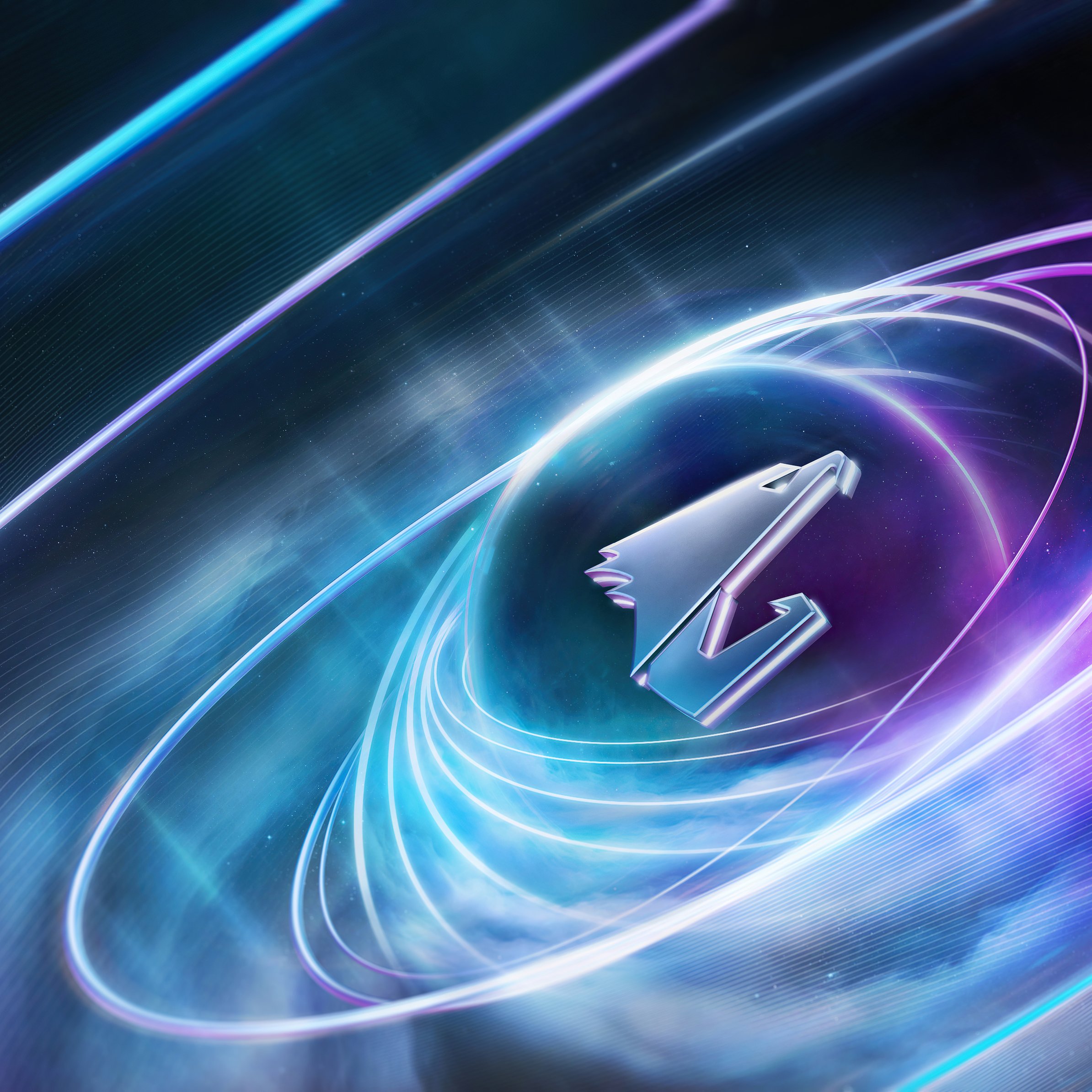 Gigabyte Aorus neon logo - Wallpapers for iPad Pro 11″ in 2388x2388 resolution