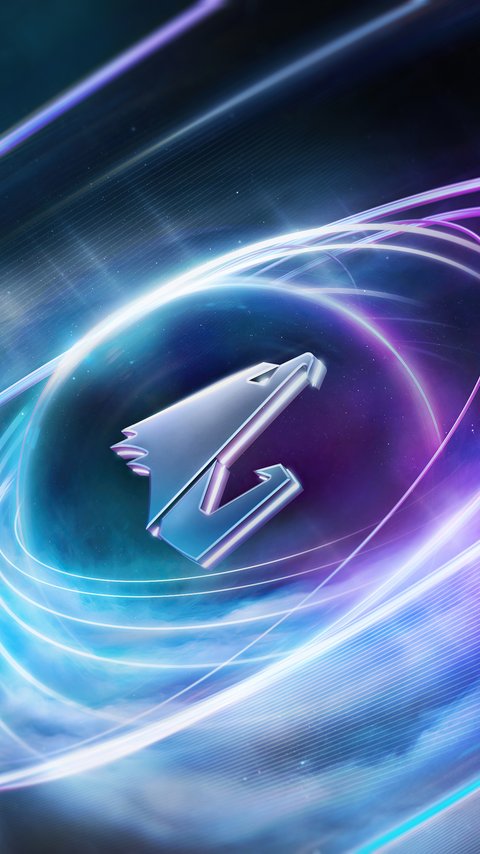 Gigabyte Aorus neon logo - Wallpapers for LG/ASUS in 480x854 resolution
