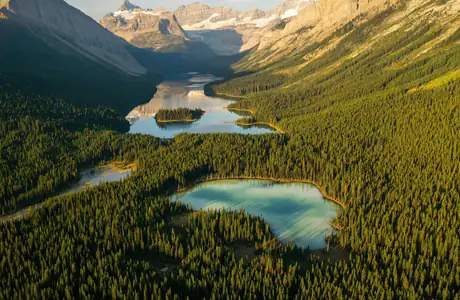 Nature wallpapers: national park, Alberta, mountains, lake