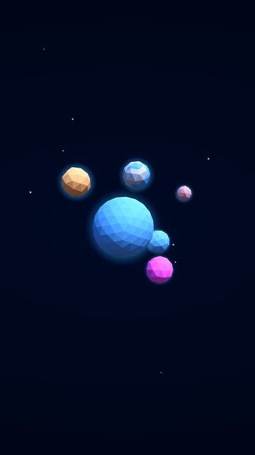 Vector planets in dark space - Wallpapers for Nokia, Samsung in 360x640 resolution