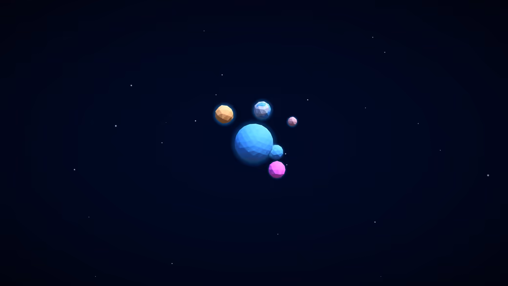 Vector planets in dark space - Wallpapers for Apple iPad 1 in 1024x1024 resolution