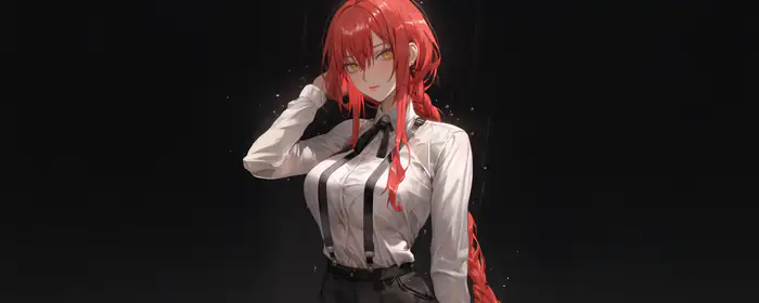 UltraWide 32:9 wallpapers (5120x1440): Makima, Chainsaw Man, girl, red hair