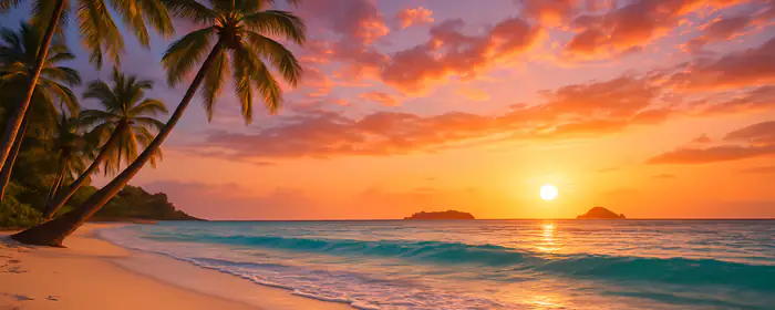 Nature wallpapers: palms, beach, tropics, ocean