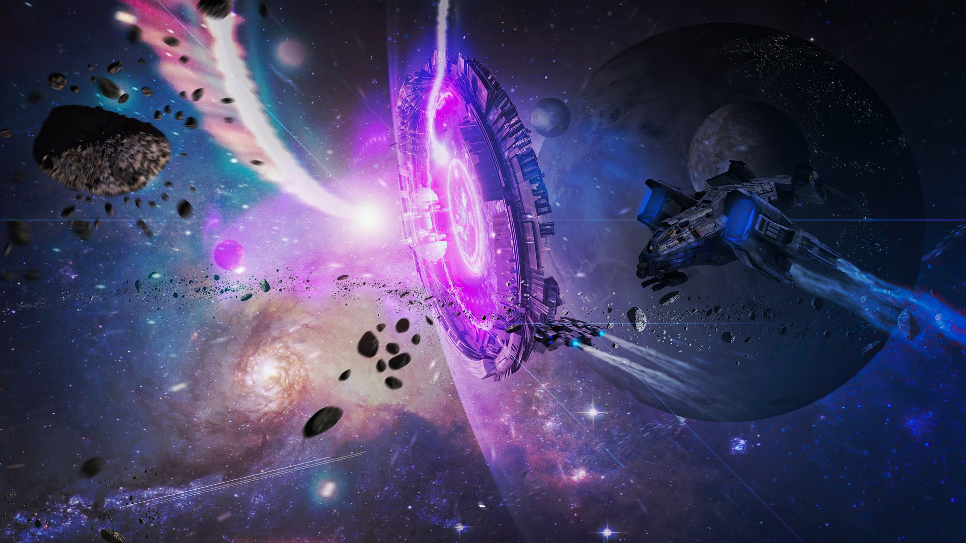 Alien portal in space - Full HD wallpapers in 1920x1080 resolution