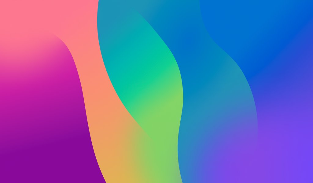 Colored abstract smooth waves - WSVGA wallpapers in 1024x600 resolution