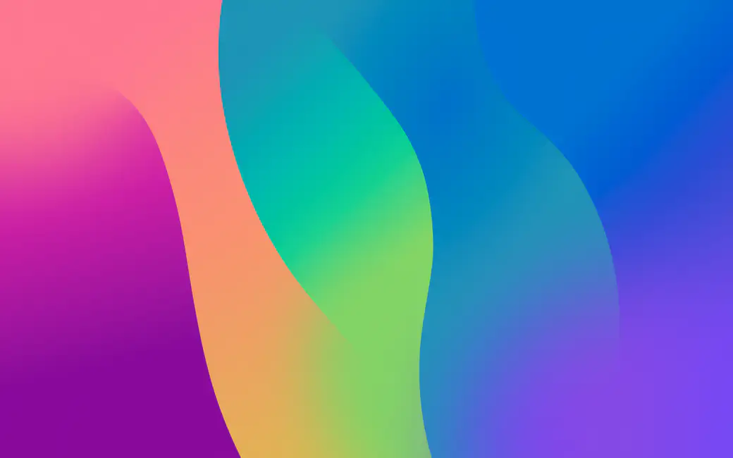 Colored abstract smooth waves — desktop and phone wallpaper, free download
