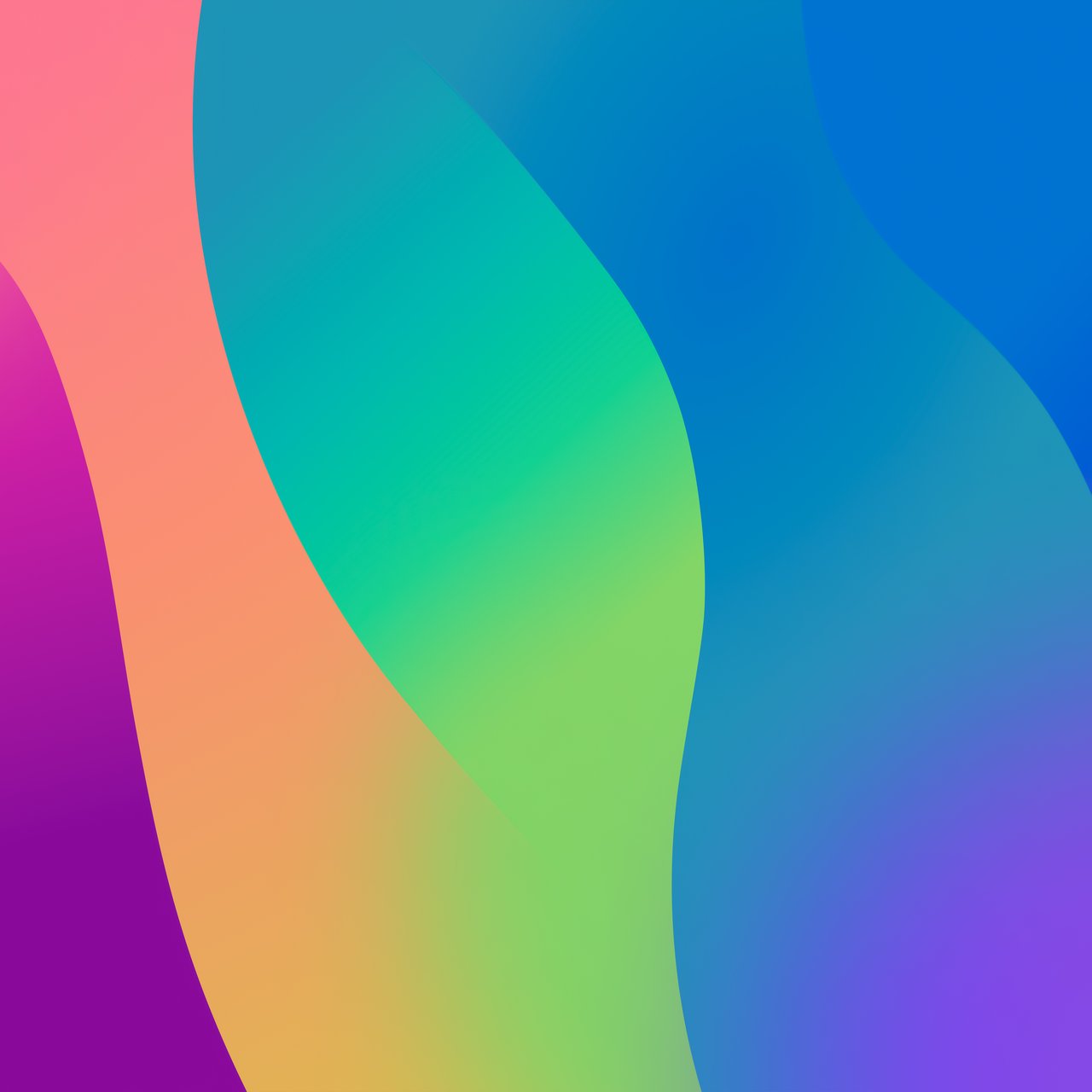 Colored abstract smooth waves - Wallpapers for Lenovo, Huawei in 1280x1280 resolution