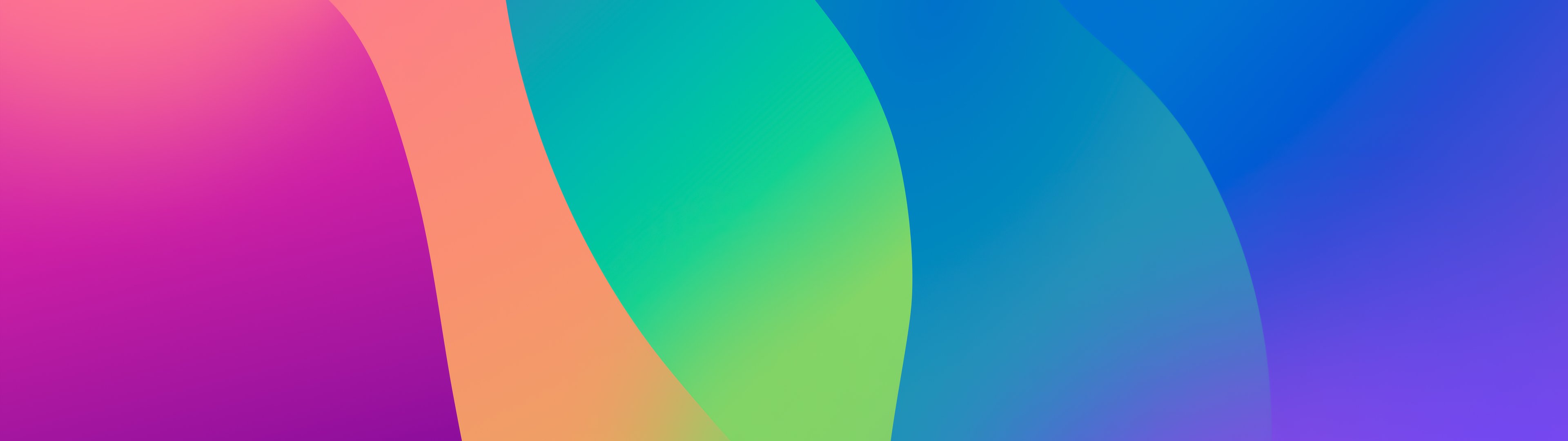 Colored abstract smooth waves - UltraWide 32:9 wallpapers in 3840x1080 resolution