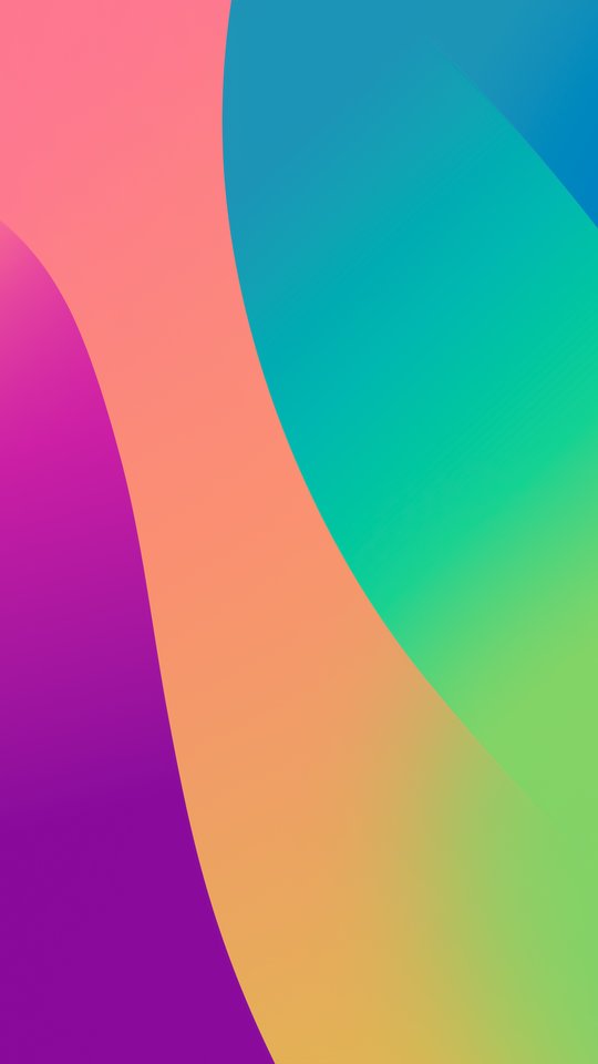 Colored abstract smooth waves - Wallpapers for Samsung, HTC, Sony in 540x960 resolution