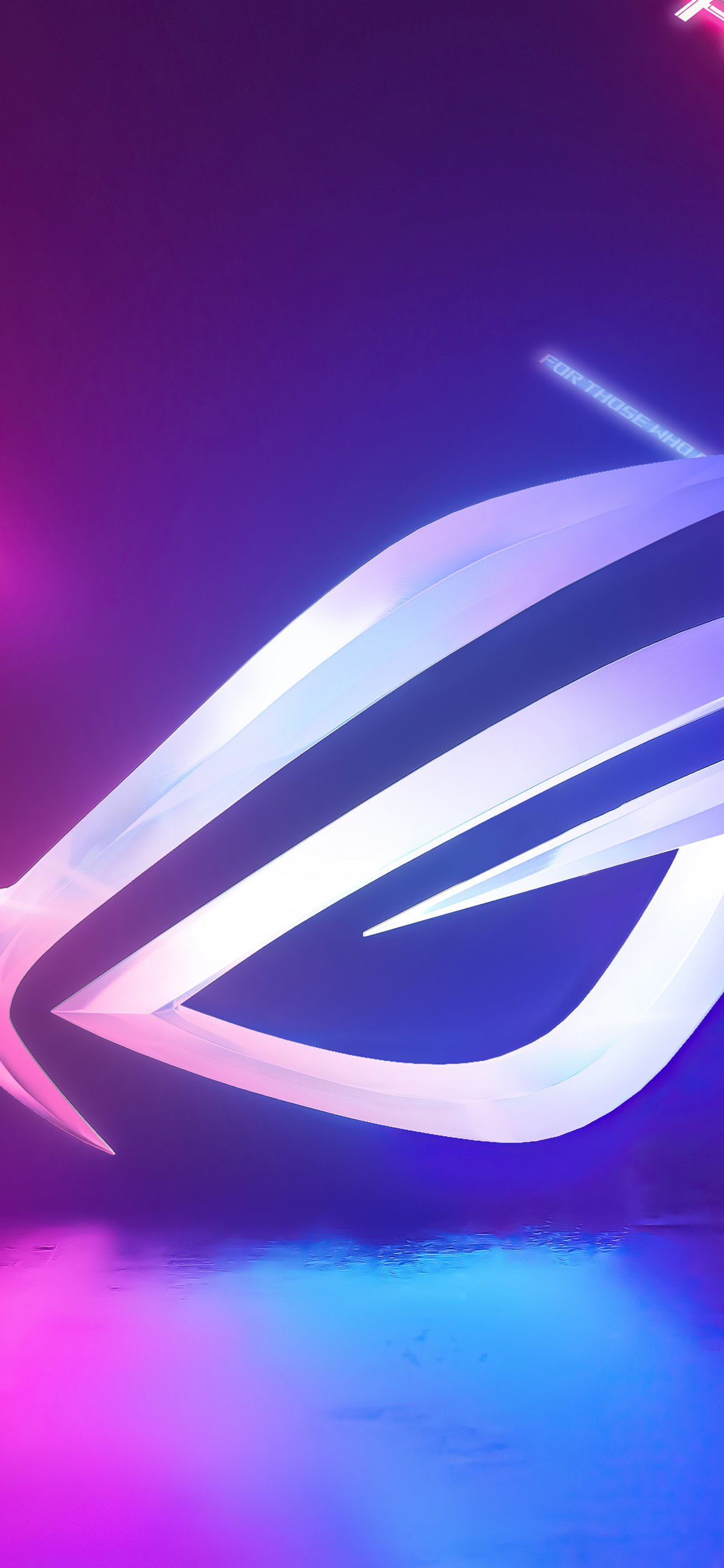 ASUS ROG logo with neon text effects - Wallpapers for iPhone 11 Pro Max in 1242x2688 resolution