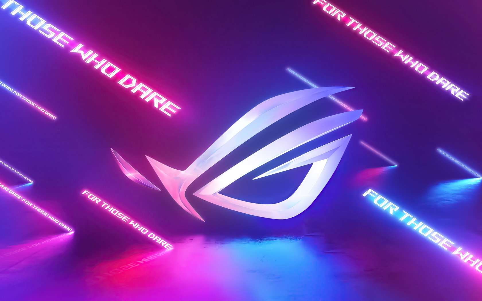 ASUS ROG logo with neon text effects - WSXGA+ wallpapers in 1680x1050 resolution