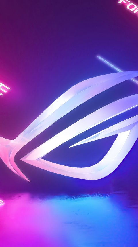 ASUS ROG logo with neon text effects - Wallpapers for LG/ASUS in 480x854 resolution
