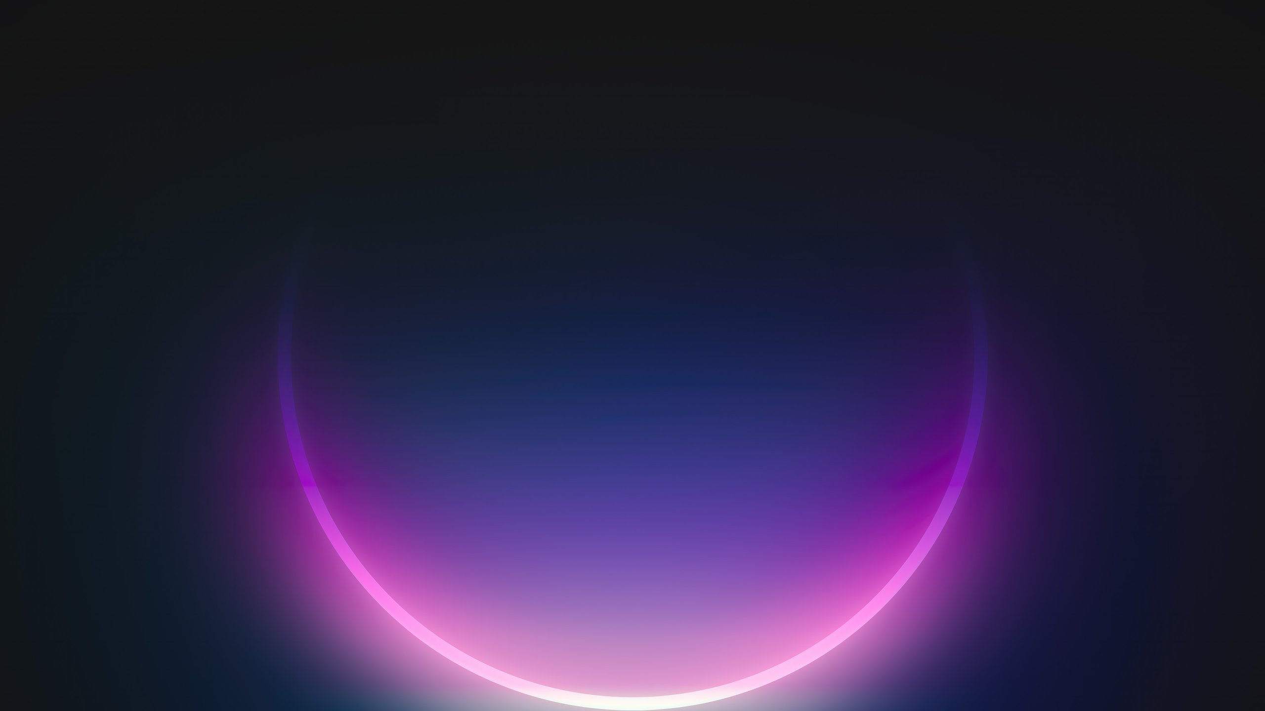Glowing neon crescent abstraction - 2K Quad HD wallpapers in 2560x1440 resolution