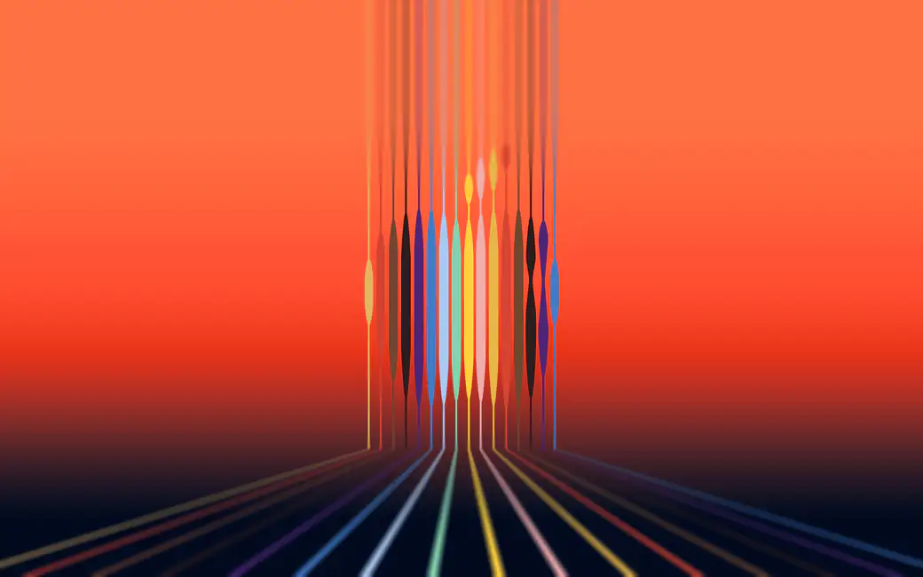 Distorted Apple logo — desktop and phone wallpaper, free download
