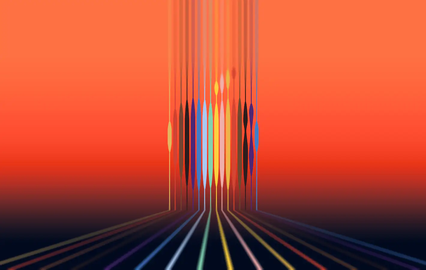 Distorted Apple logo — desktop and phone wallpaper, free download