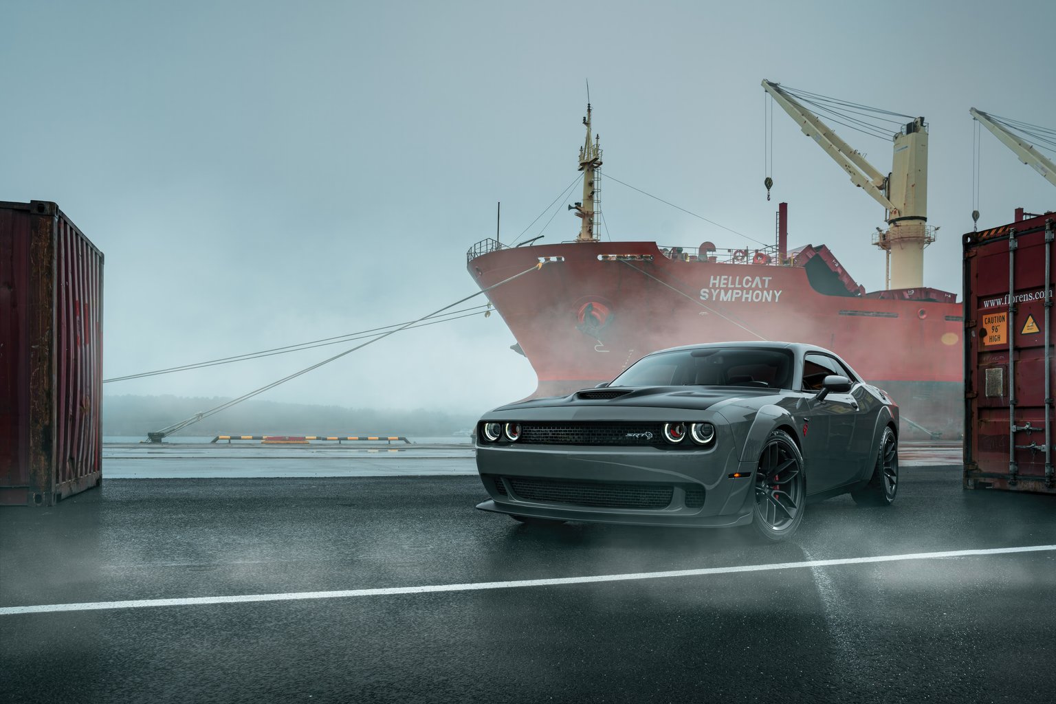 Grey Dodge Challenger Hellcat - Microsoft Surface 12.4″ wallpapers in 1536x1024 resolution