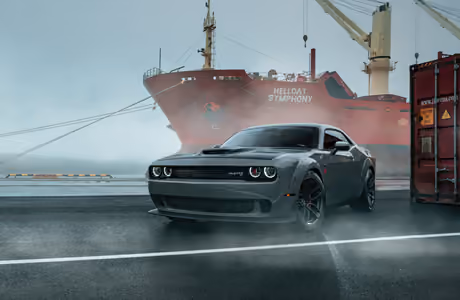 Industry Wallpapers for Samsung Galaxy Tab S9 FE+/Tab S11, Xiaomi Pad 5, Redmi Pad 2 Pro, POCO Pad (2560x2560): Dodge Challenger, muscle car, body kit, ship