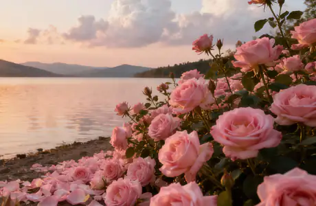 Nature wallpapers: roses, arrangement, beach, river