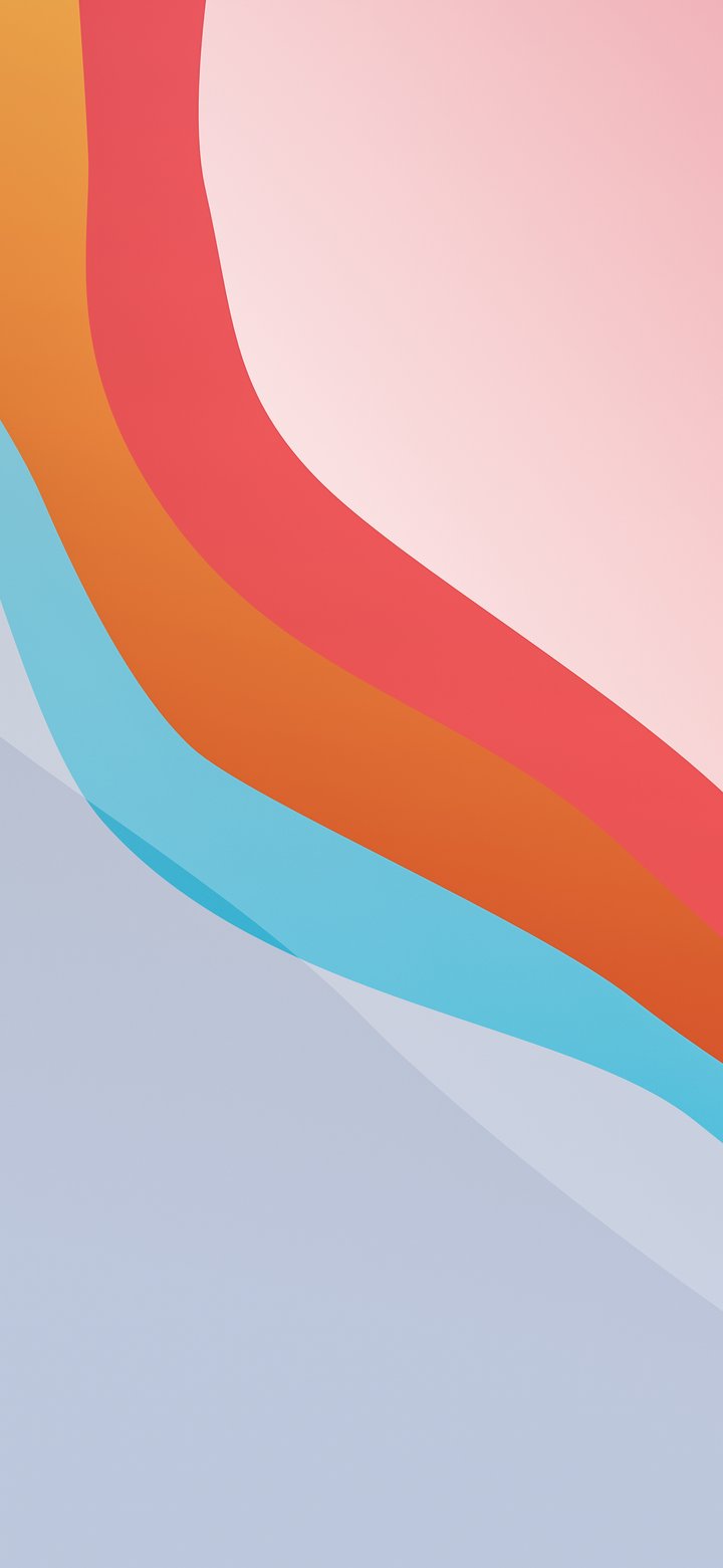 Multi-layered color waves - Wallpapers for Samsung Galaxy A11/A20e/A20/M11, Xiaomi Redmi 9A/9C, POCO C40 in 720x1560 resolution