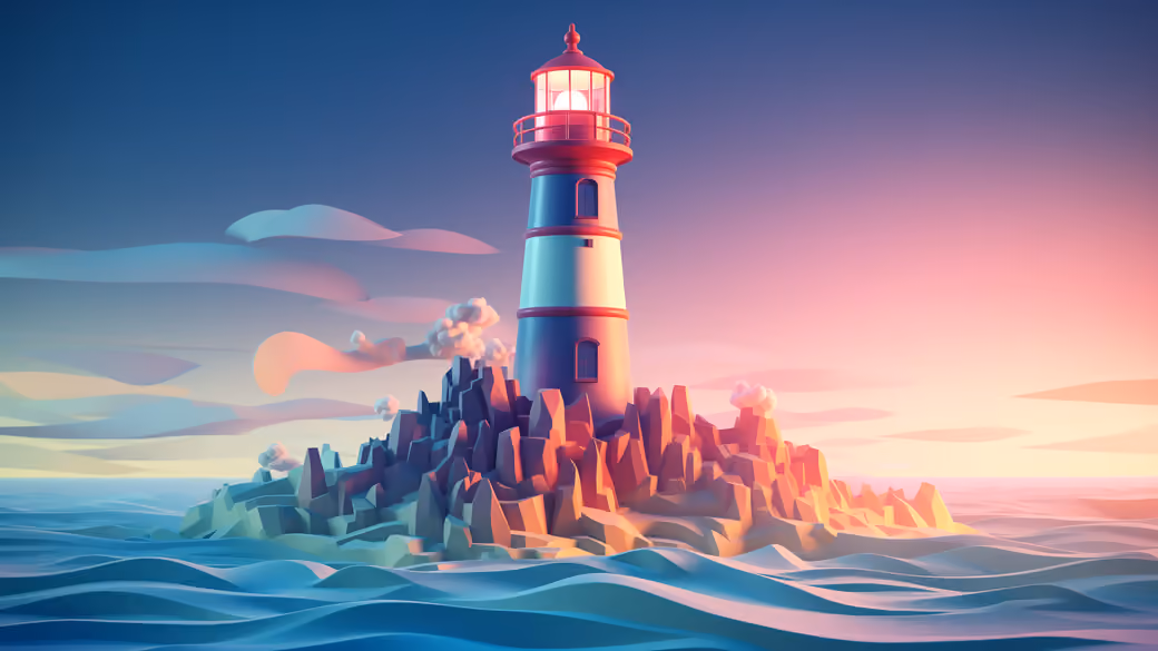 Lighthouse on rocky island - Wallpapers for iPhone 4/4S in 640x960 resolution