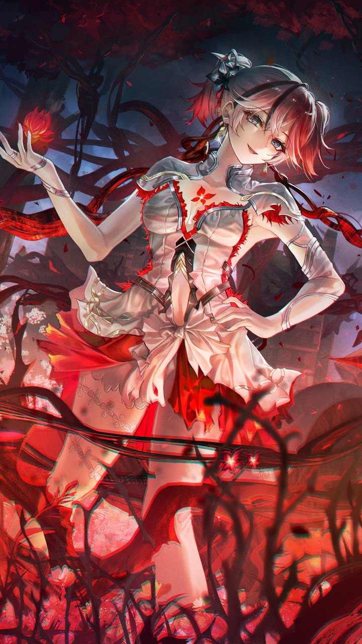 Camellia from Wuthering Waves in the Enchanted Forest - Wallpapers for Samsung/LG in 720x1280 resolution