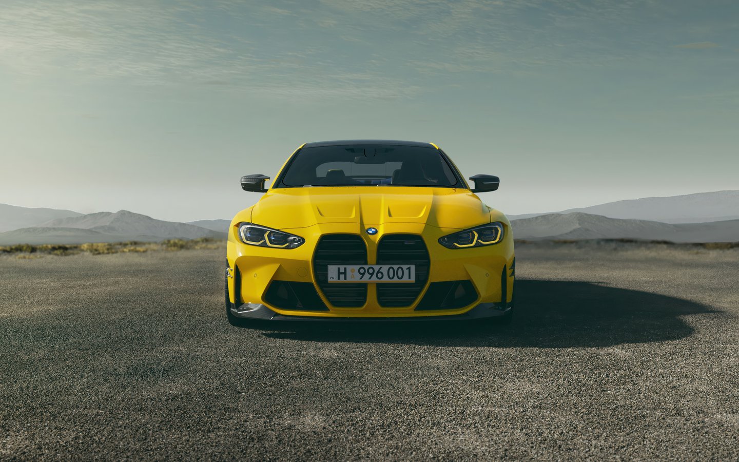 Yellow BMW M4 front view - WSXGA wallpapers in 1440x900 resolution