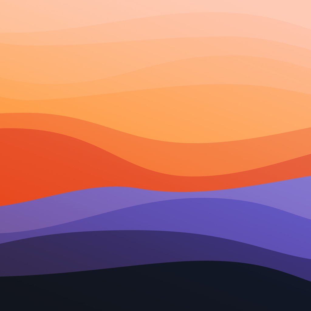 Abstract colorful layered waves pattern - Wallpapers for Apple iPad 1 in 1024x1024 resolution