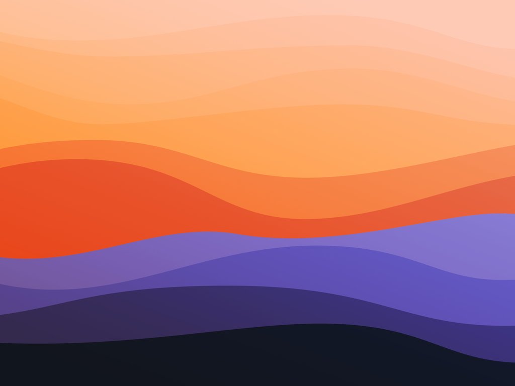 Abstract colorful layered waves pattern - XVGA wallpapers in 1024x768 resolution