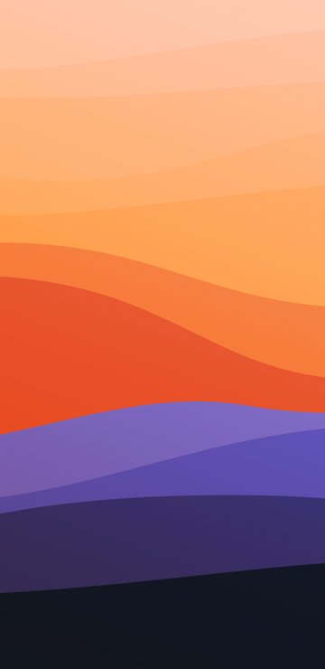 Abstract colorful layered waves pattern - Wallpapers for Samsung in 360x740 resolution