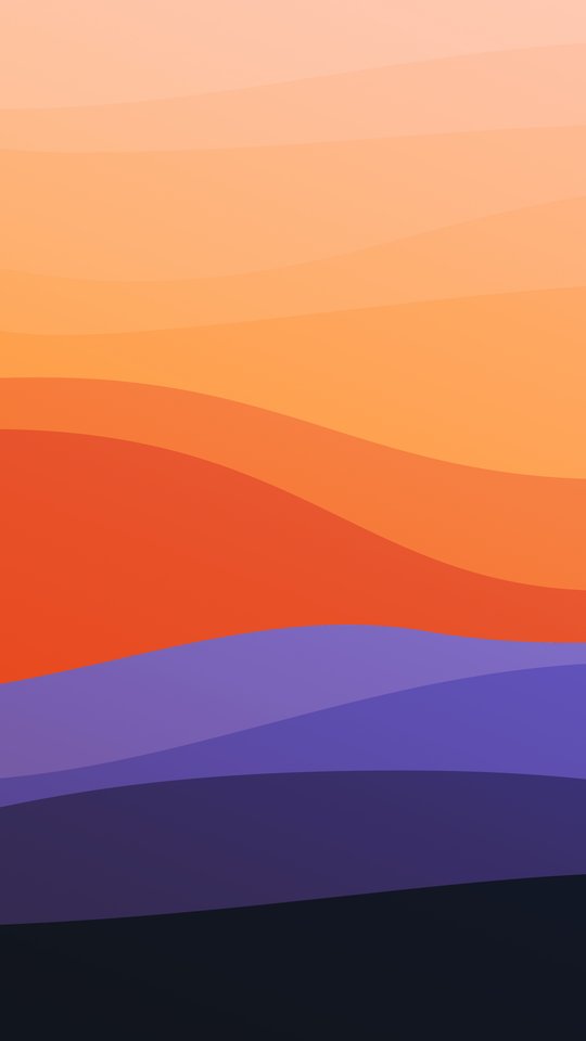 Abstract colorful layered waves pattern - Wallpapers for Samsung, HTC, Sony in 540x960 resolution