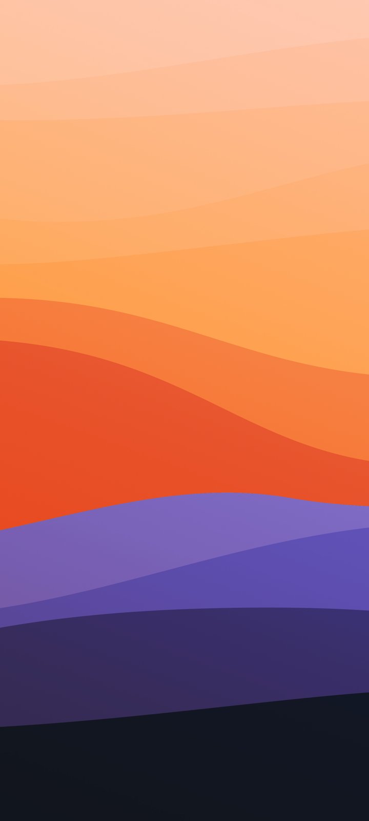 Abstract colorful layered waves pattern - Wallpapers for Xiaomi Redmi 10C/C40/C51, Samsung Galaxy A12/A02s/A03/M12 in 720x1600 resolution