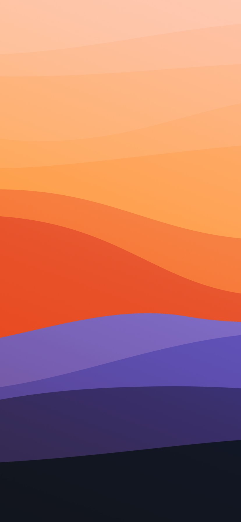 Abstract colorful layered waves pattern - Wallpapers for iPhone 11/XR in 828x1792 resolution