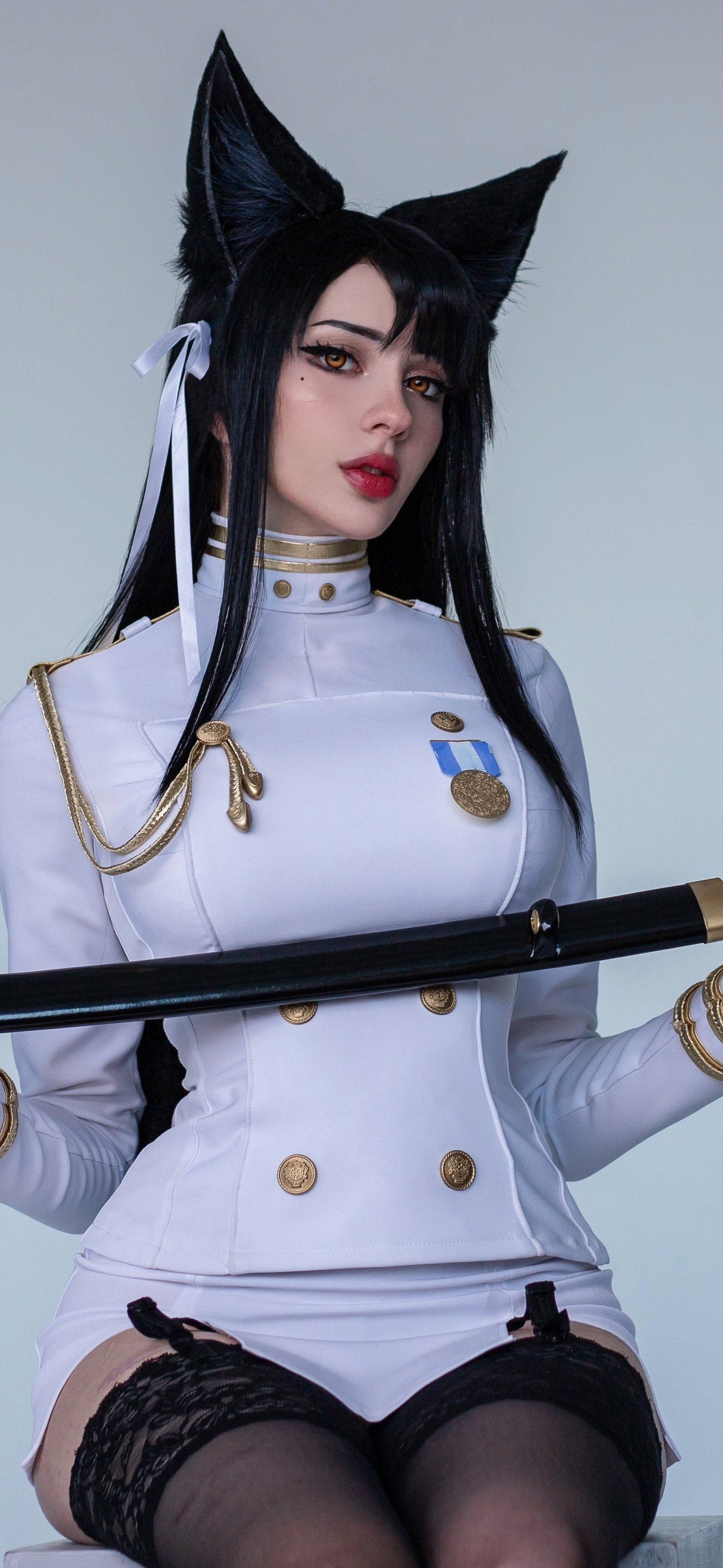Alin Ma as Atago from Azur Lane - Wallpapers for iPhone 15 Pro Max/14 Pro Max in 1290x2796 resolution