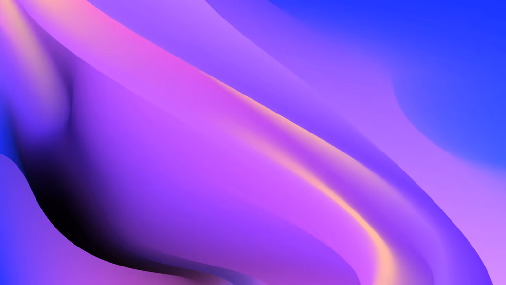 Smooth purple waves — desktop and phone wallpaper, free download