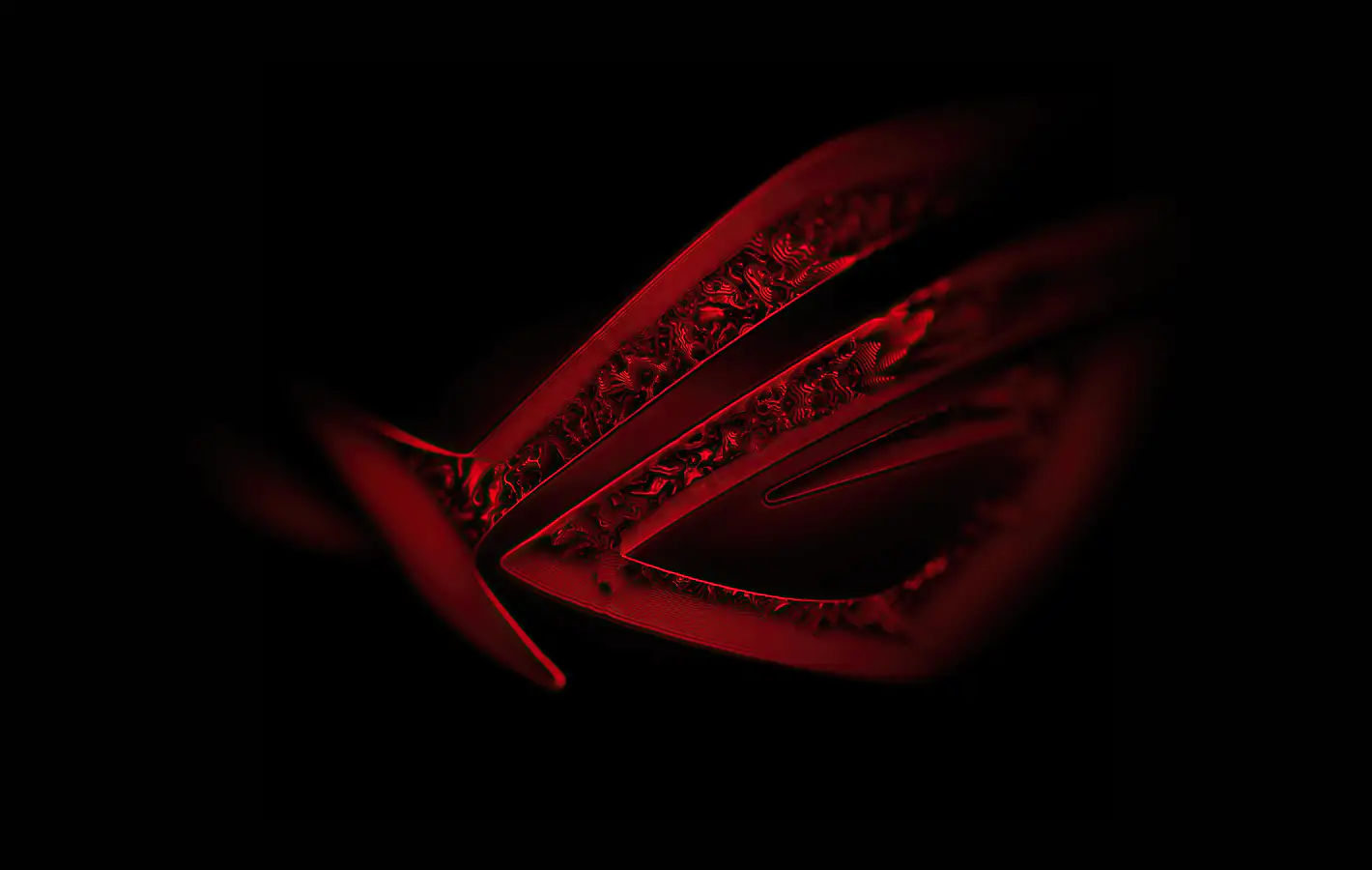 Red ASUS ROG logo — desktop and phone wallpaper, free download