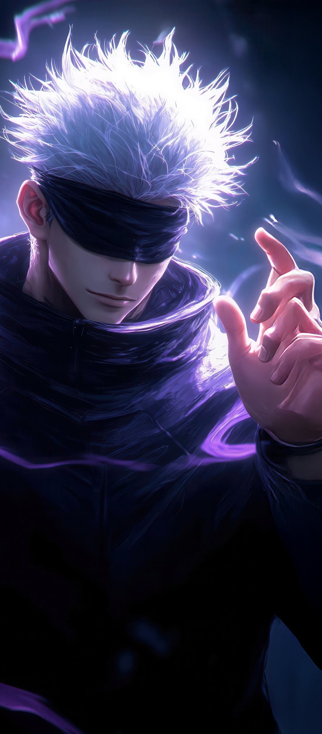 Satoru Gojo with magical powers - Wallpapers for TECNO/Infinix in 1080x2460 resolution