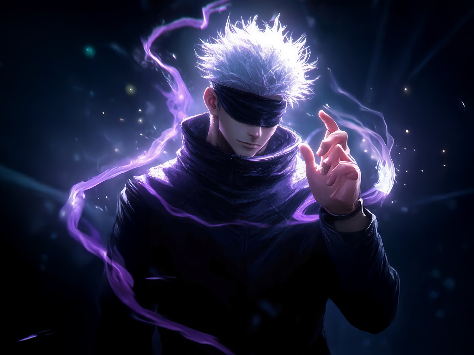 Satoru Gojo with magical powers - UXGA wallpapers in 1600x1200 resolution