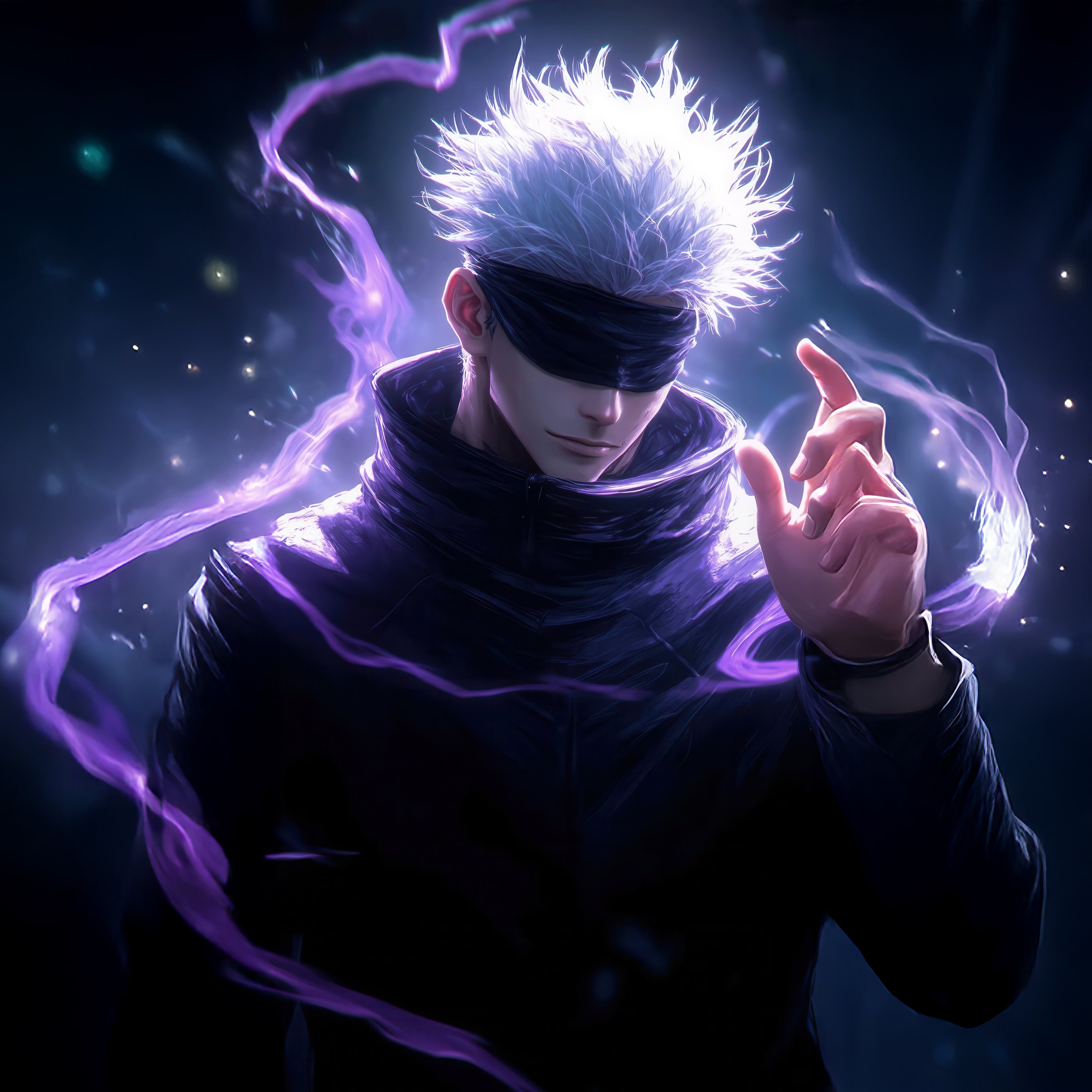 Satoru Gojo with magical powers - Wallpapers for iPad Pro 12.9″ in 2732x2732 resolution