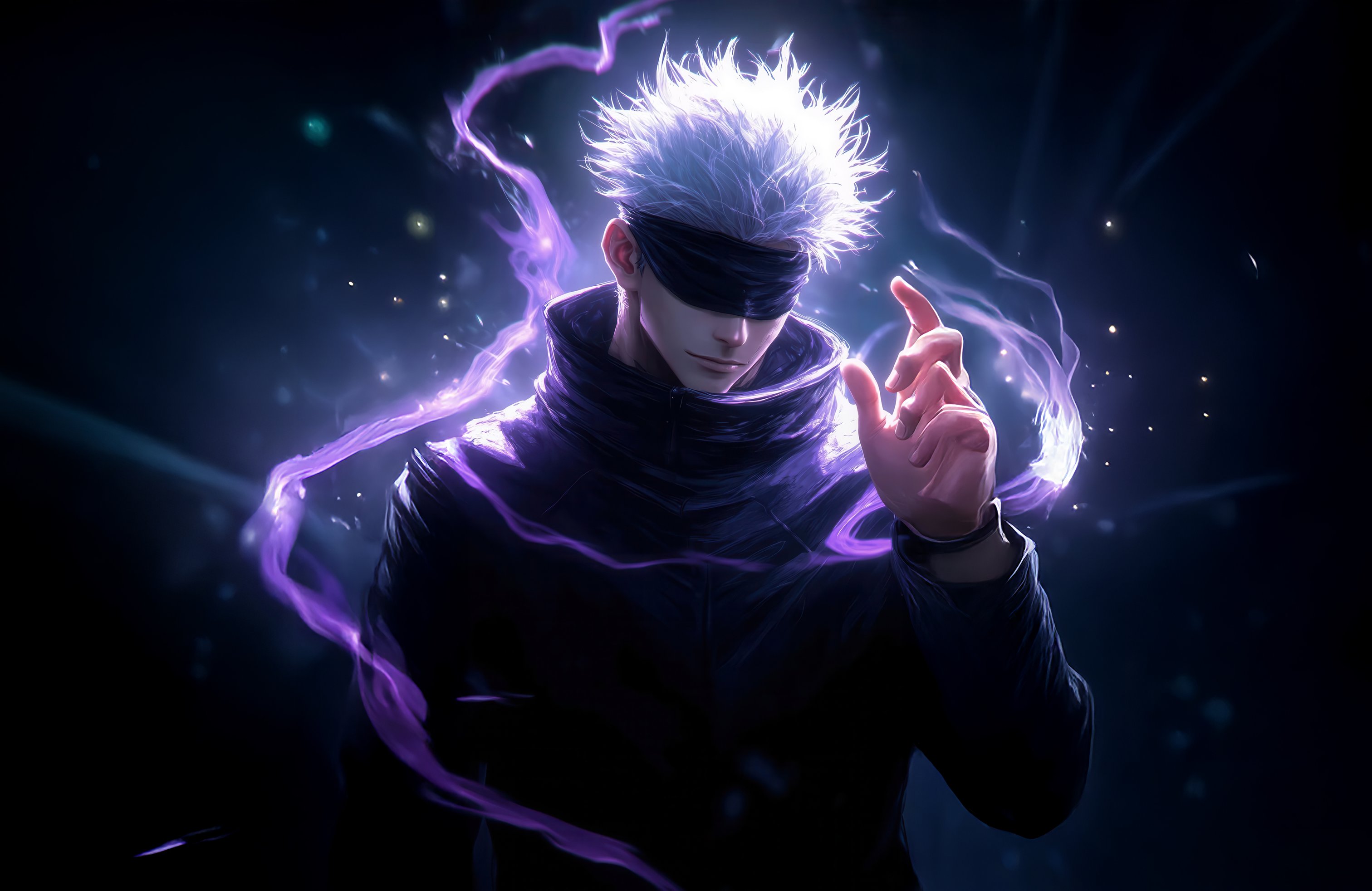 Satoru Gojo with magical powers - Wallpapers for Apple MacBook 14.2″ in 3024x1964 resolution