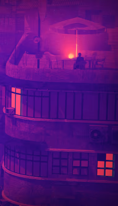 City wallpapers: building, window, terrace, yard