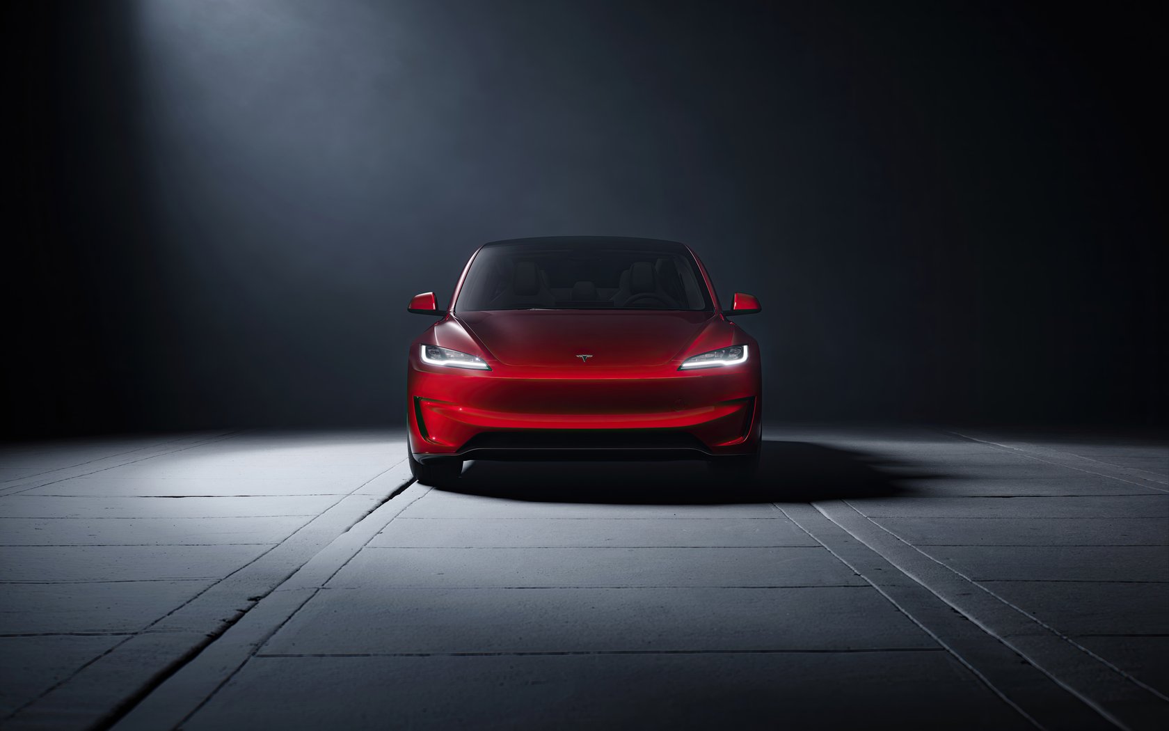 Red Tesla Model 3 Performance - WSXGA+ wallpapers in 1680x1050 resolution