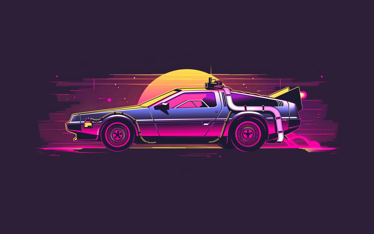 Retro DeLorean from Back to the Future - WSXGA wallpapers in 1440x900 resolution
