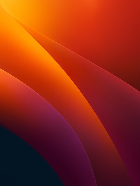 Orange abstract layers - Wallpapers for HTC/BlackBerry in 480x640 resolution