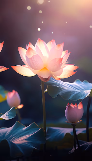 Nature wallpapers: lotus, night, flowers, petals