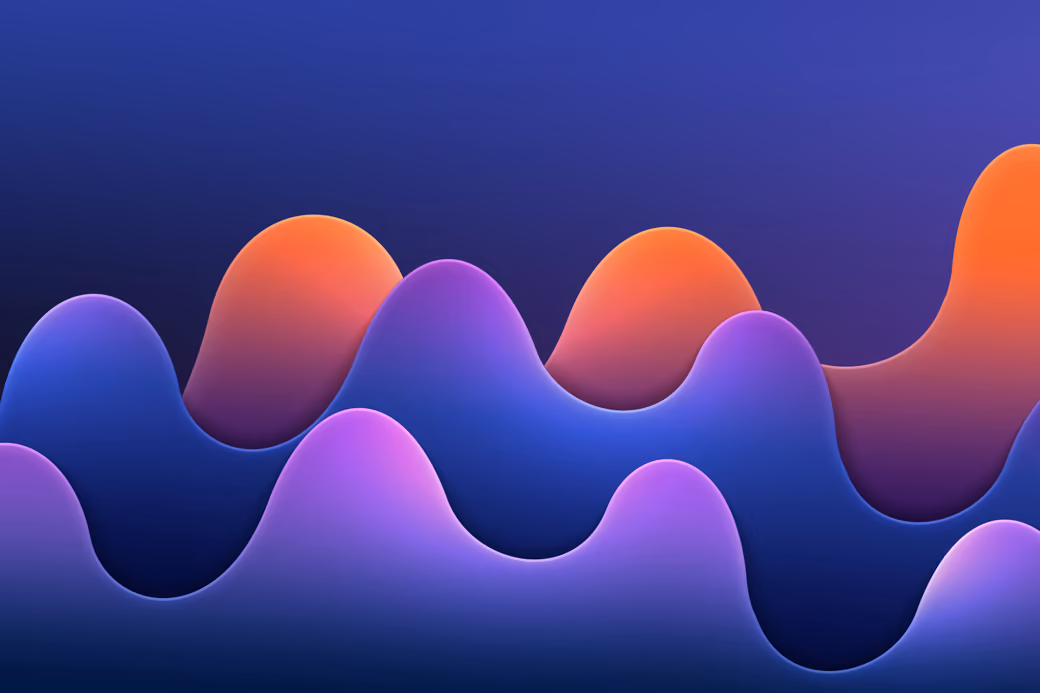 Colorful abstract wave shapes blending - Wallpapers for Samsung/Xiaomi in 2000x2000 resolution