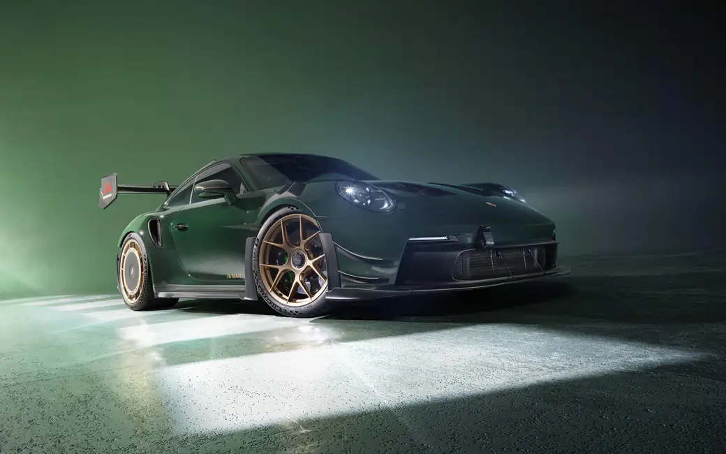 Porsche 911 GT3 RS от Manthey вид спереди — обои на рабочий стол и телефон